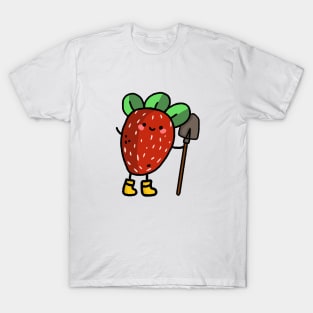 cute little farmer strawberry design T-Shirt